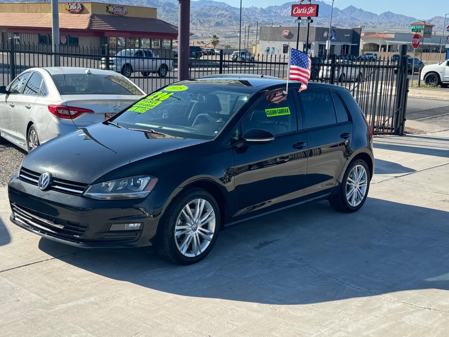 2015 Black Volkswagen Golf (3VW2A7AU5FM) , located at 2190 Hwy 95, Bullhead City, AZ, 86442, (928) 704-0060, 0.000000, 0.000000 - low mileage hard to find volkswagen golf diesel. bluetooth, backup camera, leather, moonroof. Fender stereo system. This car is super clean and runs great. - Photo#1